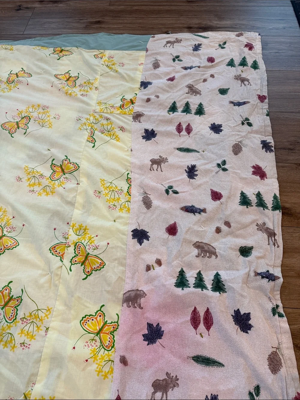 Vintage Shabby Chic Handmade Patchwork Quilted Throw - one of a kind….